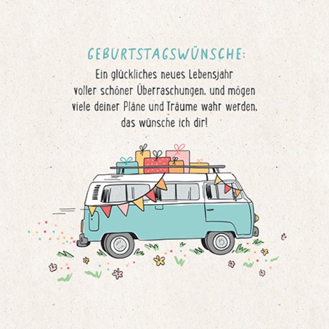 Produktbild Geburtstagswünsche Van - QuadrArt