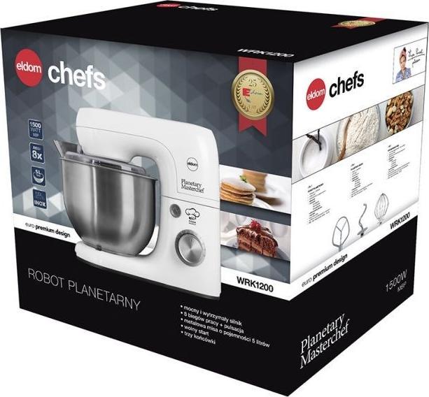 Produktbild Eldom Wrk1200 Planet Stand Mixer 800w White (800 W)