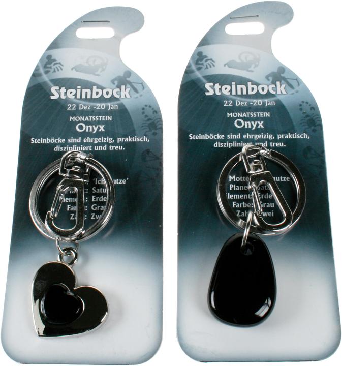 Roost Schlüsselanhänger Steinbock G270 Onyx 2 Motive (assortiert) (Onyx)