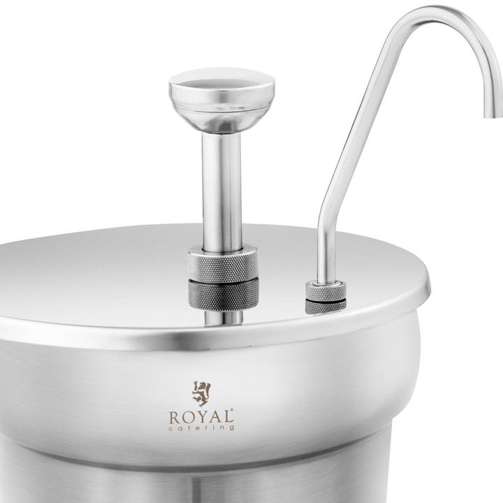 Produktbild Royal Catering Saucenspender Pumpspender Dosierspender Senfspender Ketchup Edelstahl 6,6 l