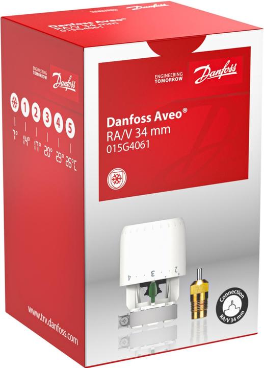 Image du produit Danfoss Smarter Thermostat Aveo, RA/V, Typ: Heizkörperthermostat