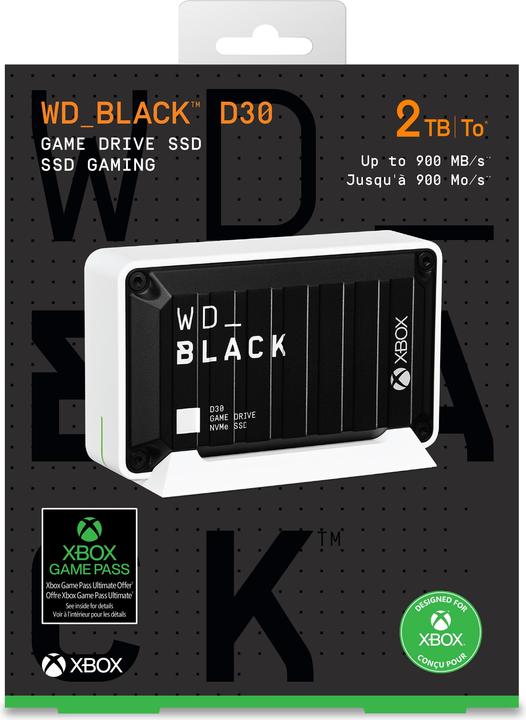 Image du produit WD Disque dur de jeu noir D30 SSD pour Xbox (2000 Go)