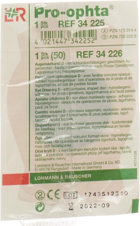 Pro Ophta D Augenverband lichtdicht hautfarbig (1 x)