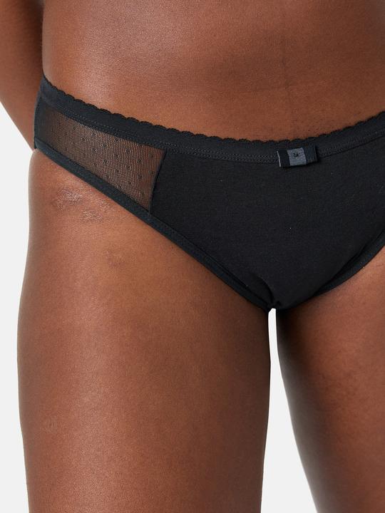 Image du produit DIM Culotte menstruelle flux moyen noir avec détail mesh (42, 43, 44)