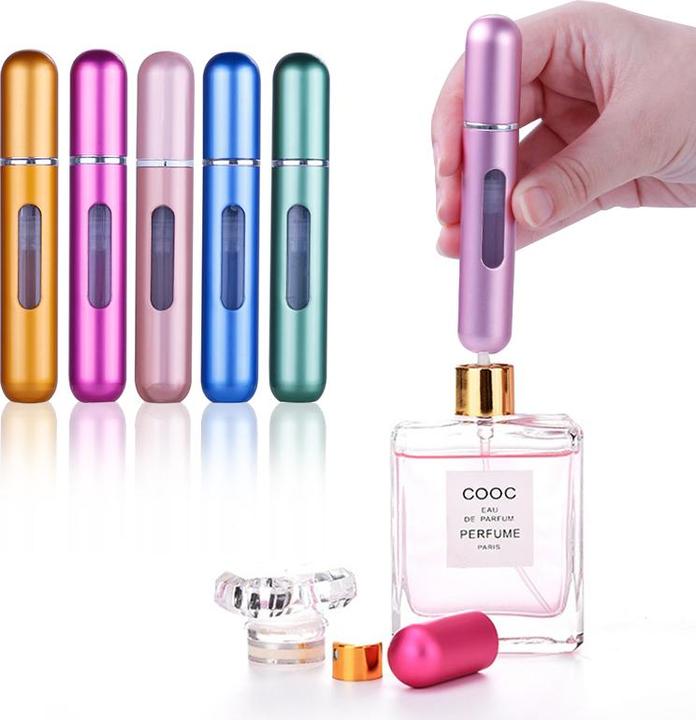 Produktbild Ueli Express Nachfüllbare Reise Parfüm Flasche Spray mit Sichtfenster 5ML 1 (Flüssigkeitsbeutel)