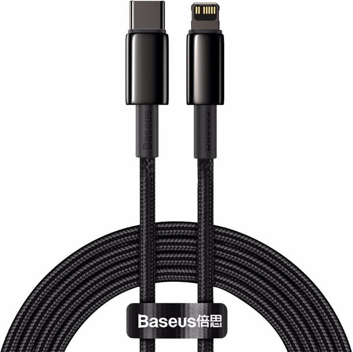 Baseus USB 2.0 Kabel Tungsten Goud 20W PD USB C - Lightning 2 m (2 m, USB 2.0, 20 W)