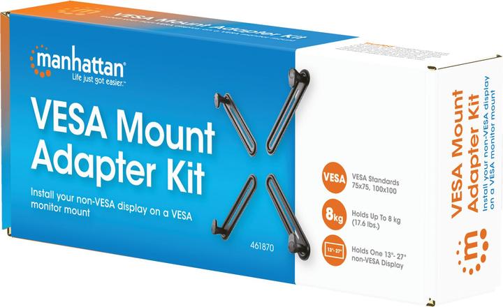 Actual product image Manhattan VESA adapter set For monitors without VESA holes (Wall, 27.01")