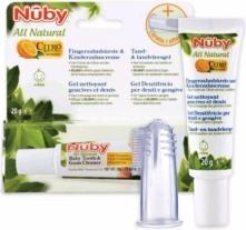 Actual product image Nuby Nûby All Natural finger toothbrush with toothpaste gel 20g