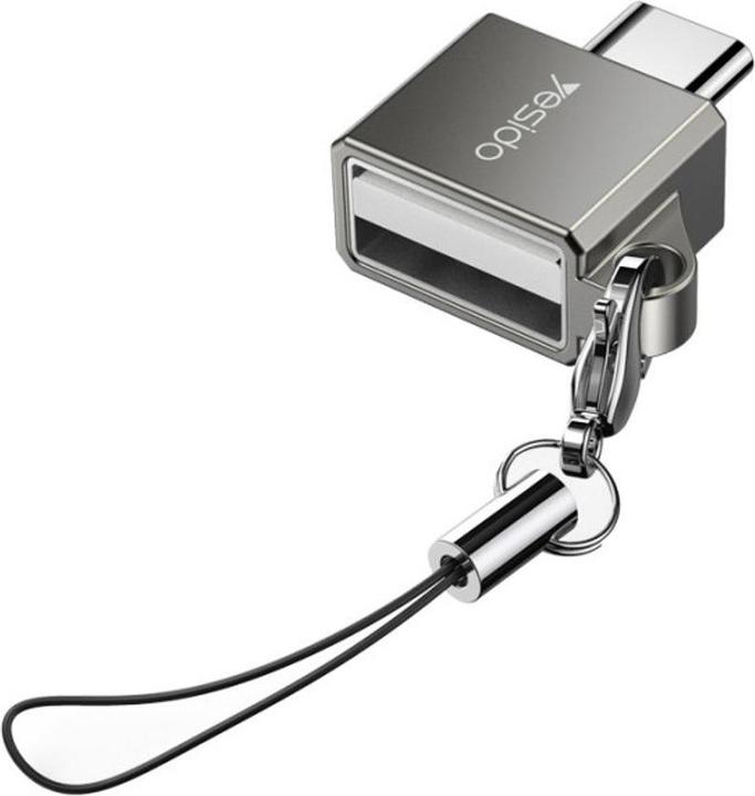 Produktbild Yesido GS08 Mini Aluminum Alloy USB Type-C U-disk Card Reader Mouse Convert OTG Adapter (USB-C)