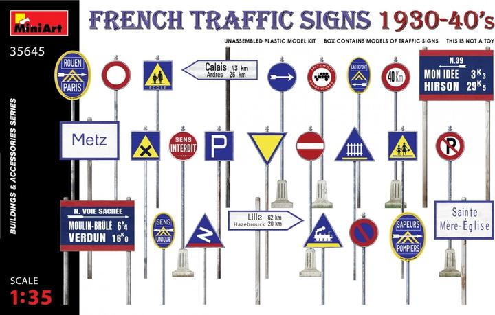 Productafbeelding Mini art Franse verkeersborden 1930-40er jaren