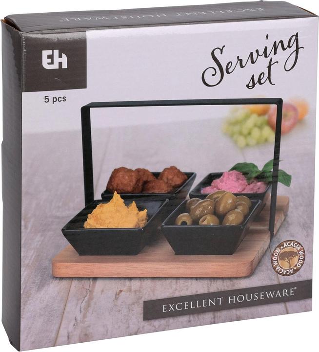 Produktbild Casativo Servierset Steingut und Akazienholz