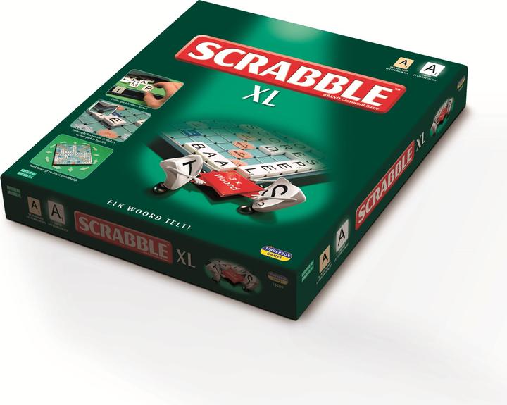 Produktbild Scrabble XL - Bordspellen - Gezelschapsspel voor Familie - Extra grote letters en met Tilelock-systeem (Niederländisch)