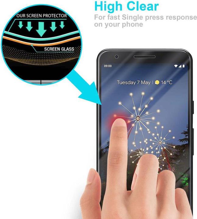 Immagine prodotto Cadorabo Vetro di protezione del display per Google PIXEL 3A XL (1 Pezzo/i, Google Pixel 3a XL)