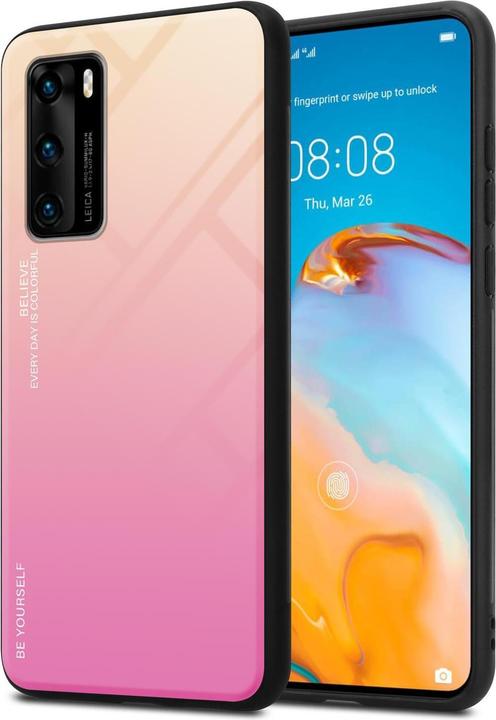 Image du produit Cadorabo Couverture en verre TPU 2 couleurs (Huawei P40)