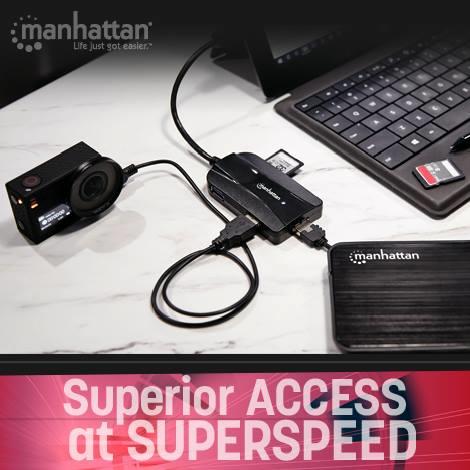 Immagine prodotto Manhattan Kartenleser/Writer (USB-A, 3 Porti)