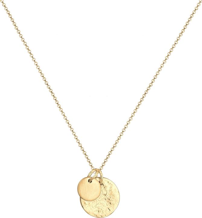 Immagine prodotto Elli mit Plättchen-Anhänger im Organic-Look (Argento, 45 cm)