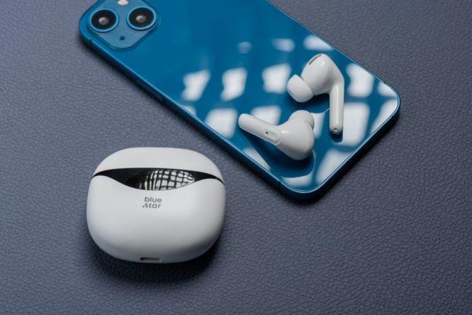 Produktbild Wired headphones Blue Star BLUE STAR wireless earphones bluetooth TWS T60 white (4.50 h, Kabellos)
