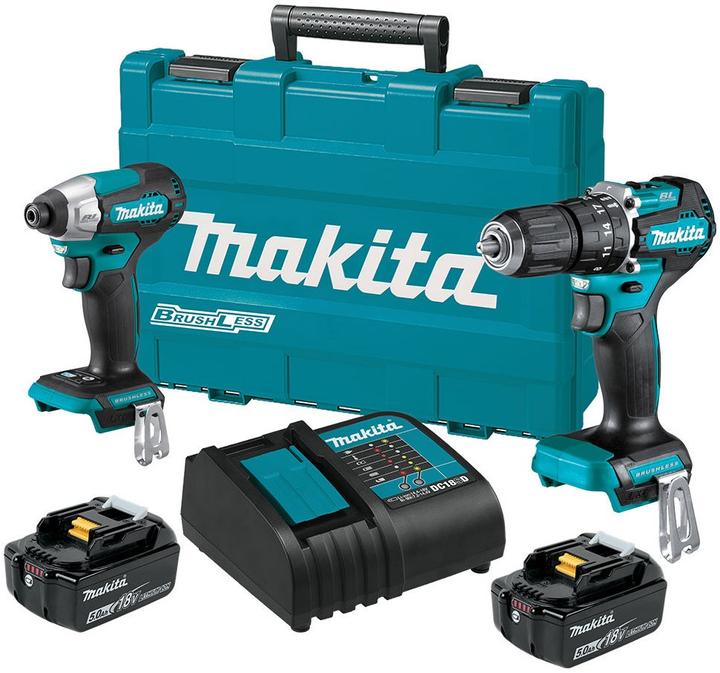 Produktbild Makita COMBO SET DLX2414ST ( DHP487 DTD157 2X5.0 AH DC18RC) (Akkubetrieb)