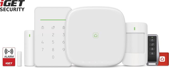 Produktbild iGet M5-4G Premium security alarm system Wi-Fi White