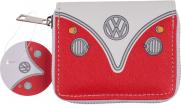 Ootb Geldbörse mit Reisverschluss, VW T1 Bus, Rot