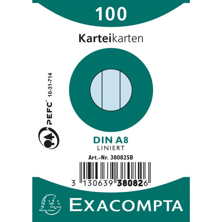 Image du produit Exacompta Fiches A8 (55 x 74 mm, 205 g/m², 100 x)