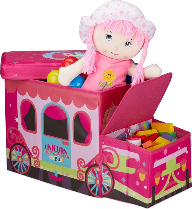 Actual product image Relaxdays Children's Storage Ottoman