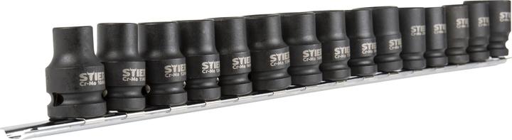 Stier Kraftschraubereinsatz-Sortiment 1/2 Zoll Sechskant, 15-teilig (17 mm, 16 mm, 19 mm, 18 mm, 23 mm, 24 mm, 13 mm, 20 mm, 22 mm, 14 mm, 12 mm, 15 mm, 11 mm, 21 mm, 10  mm)