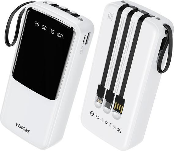 Wekome Power bank USB-C/Lightning/MicroUS (20000 mAh, 12 W, 12 Wh)