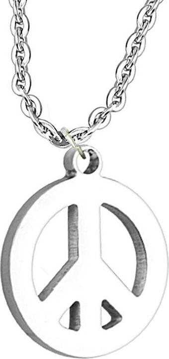 Star Piercing Kette silber Anhänger Peace silber (ohne Messing, Chirurgenstahl 316L)