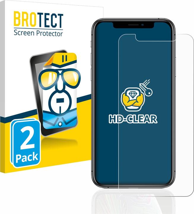 Actual product image BROTECT Screen Protector Clear (2 Piece, Apple iPhone XS)