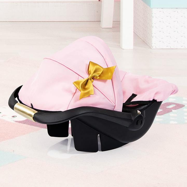 Actual product image Bayer Deluxe Car Seat with Cannopy - Gold Bow (67990AA)