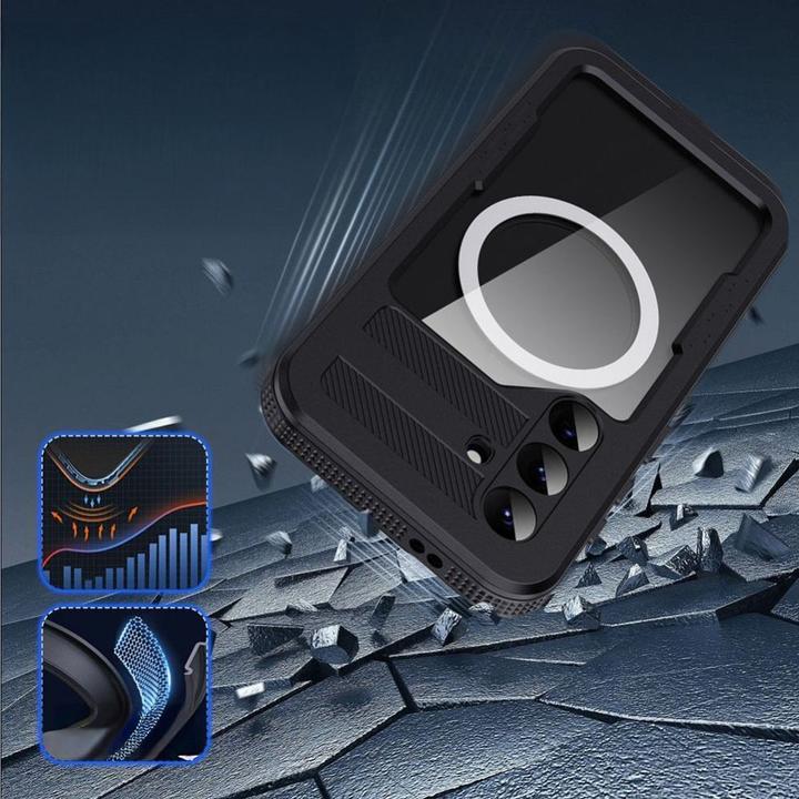 Produktbild OEM Case universal for sports Waterproof case SHELLBOX MARS with metal ring for SAMSUNG S25 black (Samsung Galaxy S25)