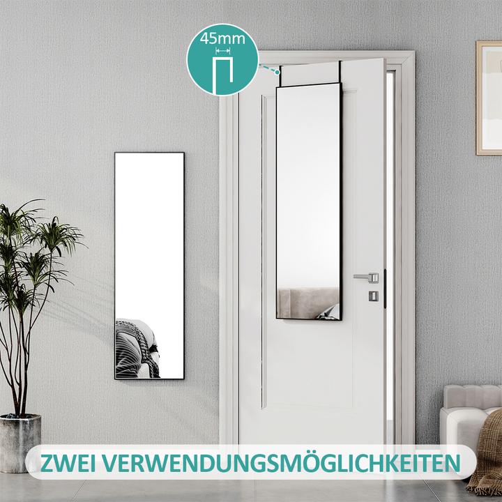 Produktbild Emke Standspiegel, leicht Spiegel in voller Länge Aufhängen, Minimalistische Rahmen, 120*37cm (120 x 37 cm)