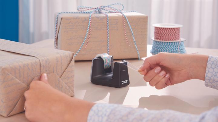 Immagine prodotto tesa Dispenser di nastro adesivo EASY CUT SMART per tavoli, con tecnologia antiscivolo, inclusi 4 rotoli