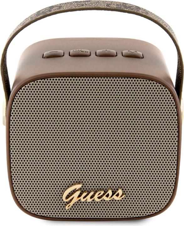 Guess głośnik Bluetooth GUWSB2P4SMW Speaker mini brązowy/bown 4G Leather Script Logo with Strap (4 h, Rechargeable battery operated)