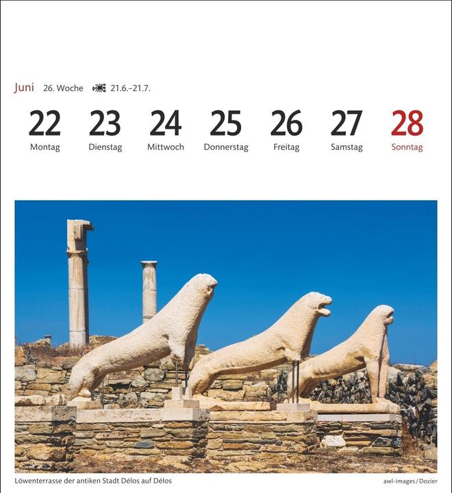 Actual product image Harenberg Griechische Inseln Sehnsuchtskalender 2026 - Wochenkalender mit 53 Postkarten (Hardcover, German)