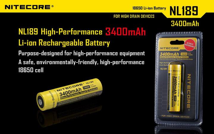 Produktbild Nitecore 18650 Rechargeable Battery 3400mAh