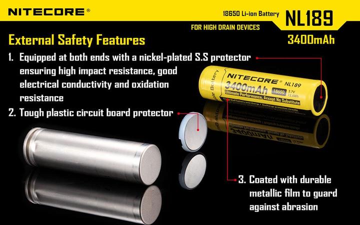 Produktbild Nitecore 18650 Rechargeable Battery 3400mAh