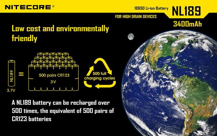 Produktbild Nitecore 18650 Rechargeable Battery 3400mAh