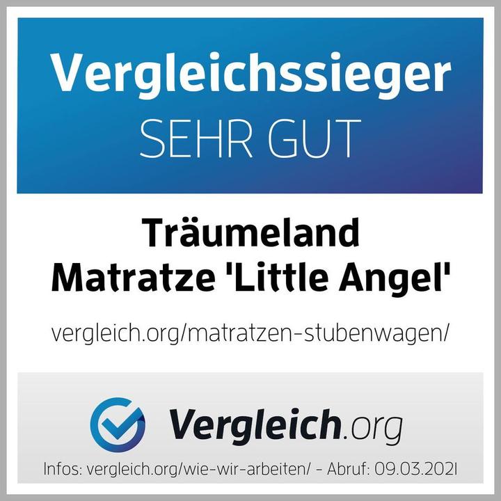 Energie-Label Träumeland Wiegenmatratze Little Angel (40 x 90 cm)