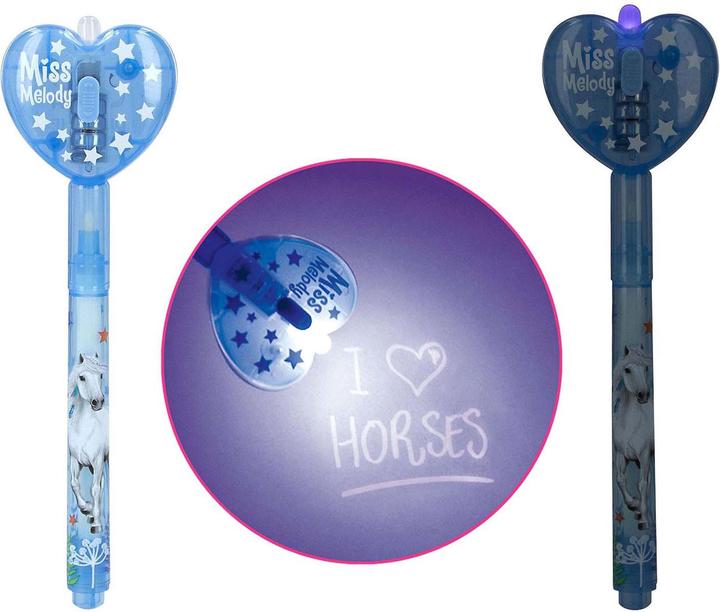 Image du produit Magni Depesche Miss Melody Crayon secret avec lumière LED bleue 1,8x5,6x14,2cm (Bleu)