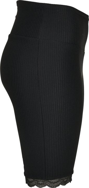 Image du produit Urban Classics Ladies High Waist Rib Lace Hem Cycle Shorts (M)