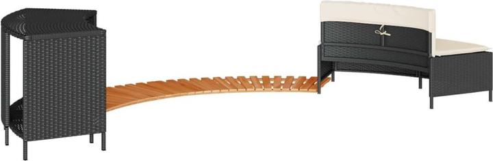 Produktbild VidaXL Whirlpool Umrandung Poolumrandung Poolverkleidung Grau Poly Rattan