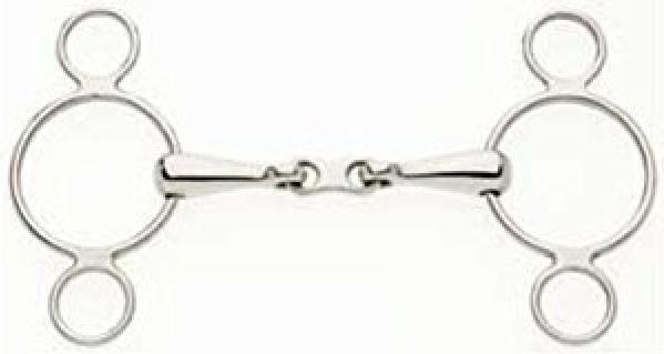 Actual product image Lorina French Link 3Ring bit double broken