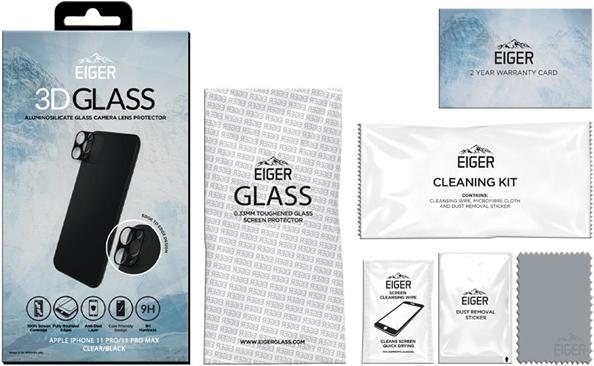 Actual product image Eiger Mountain Glass Lens (1 Piece, Apple iPhone 11 Pro Max)