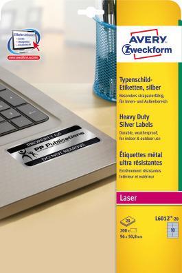 Actual product image Avery Nameplate labels