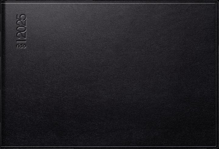 Rido Taschenkalender Septimus 15,2x10,2cm 1 Woche/2 Seiten Kunstleder schwarz 2025 (15 x 10 cm)