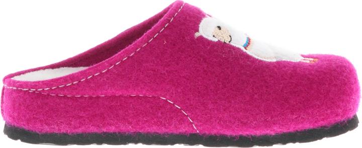 Produktbild Tofee Kinder Mädchen Hausschuhe Pantoffeln Pantoletten Slipper Naturwollfilz (Lama) pink/lila/fuxia (30)