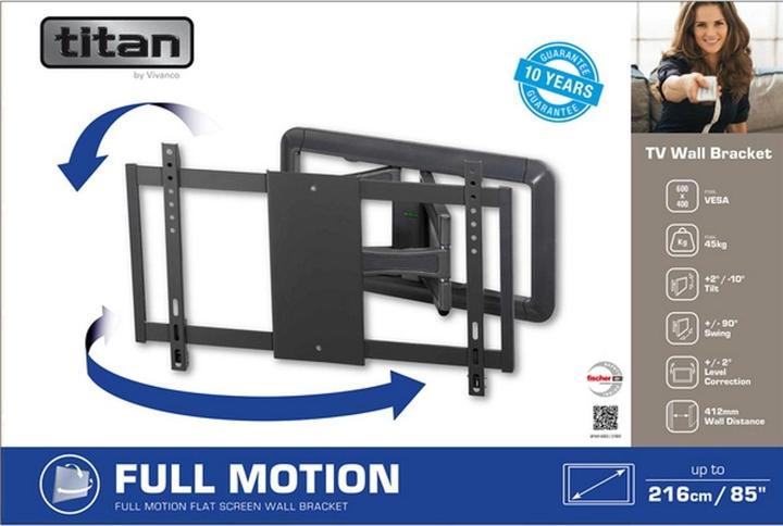 Immagine prodotto Titan Bfmo 8060 (Muro, 85", 45 kg)