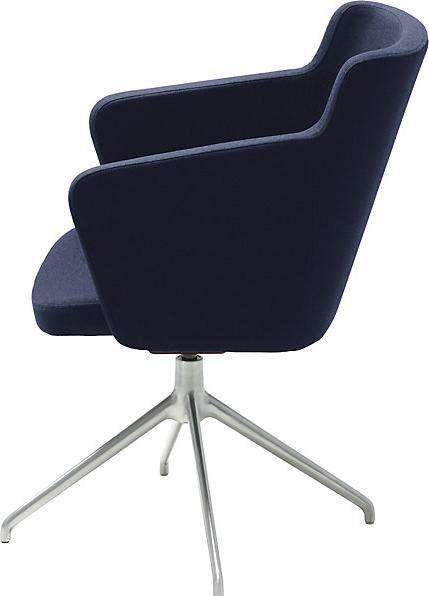 Produktbild Topstar Besprechungssessel SFH, 3D-Sitzgelenk und Aluminium-Fusskreuz, dunkelblau